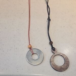 Elegant Silver and Black Pendant Necklace